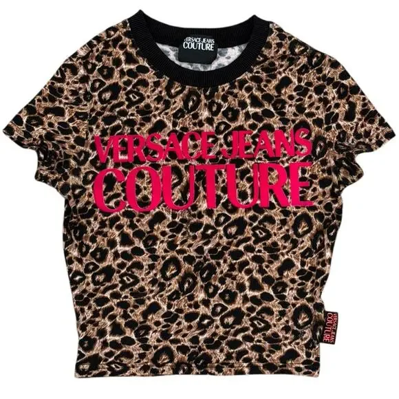 Versace Jeans Couture Leopard Print Baby Tee - Picture 4 of 7